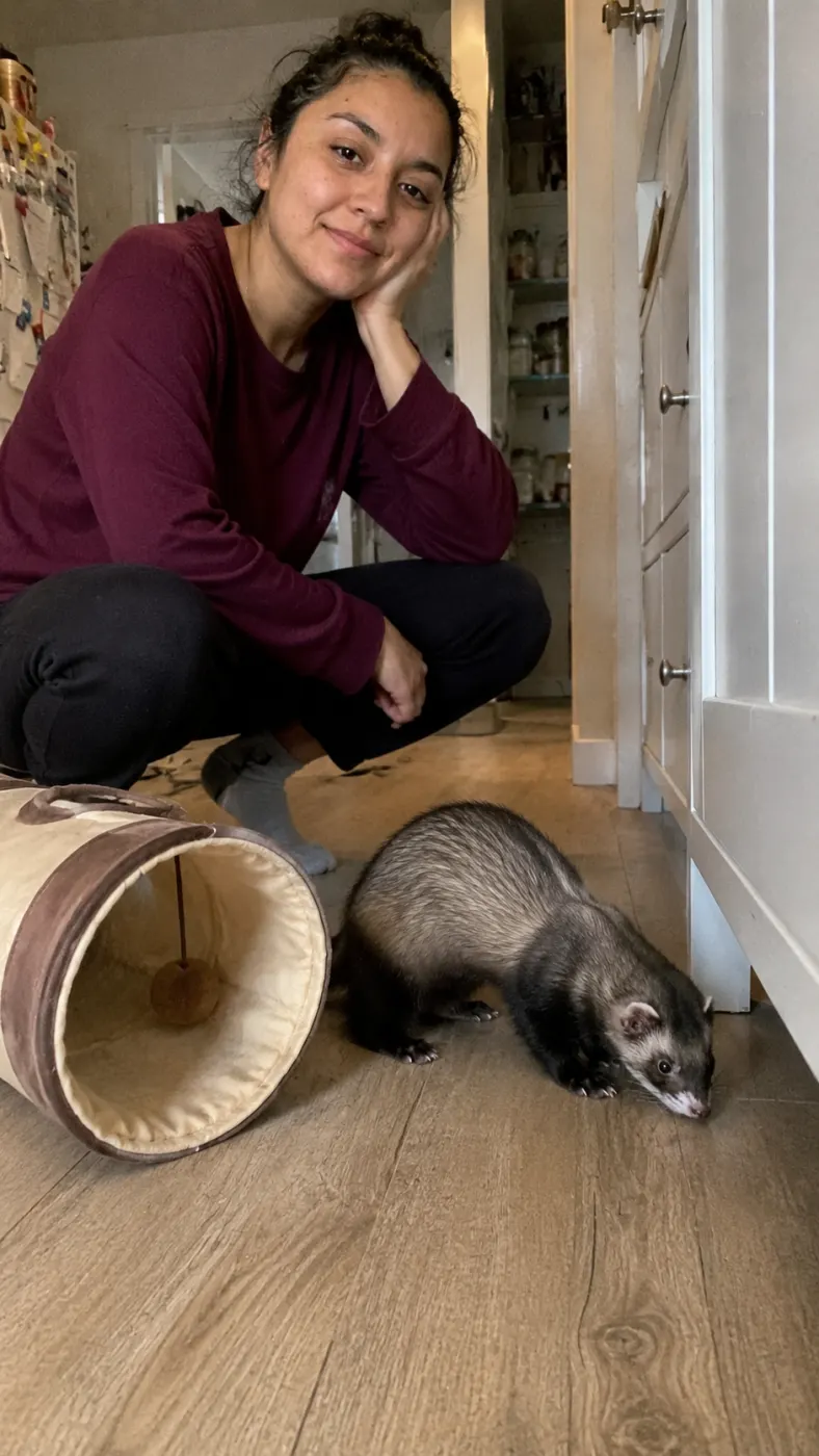 Noodle found another hiding spot