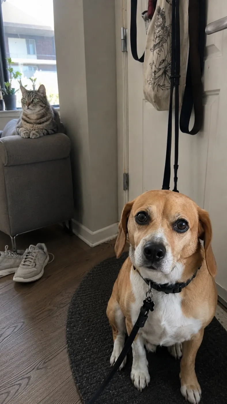 Two pets, two completely different schedules